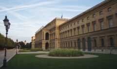 Hercules Hall surrounded by greenery under the sunlight at daytime in Munich in Germany